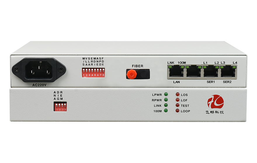 四海全讯5123-光纤-ETH+2RS232转换器（带宽2M）