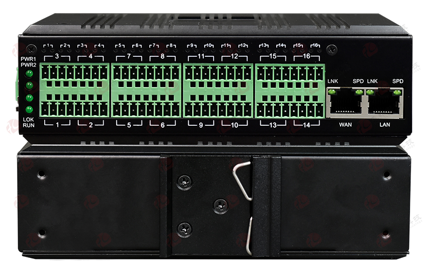 四海全讯5123-工业轨式16路串口服务器(带WEB与SNMP网管)
