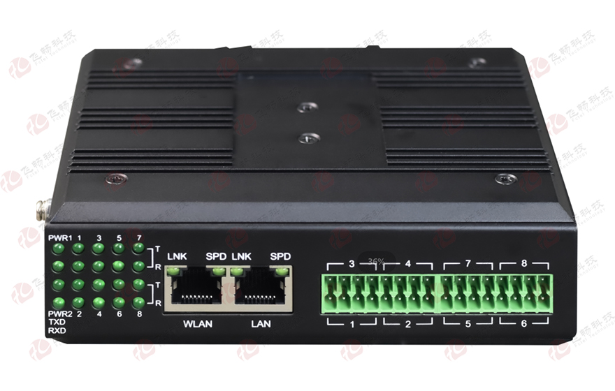 四海全讯5123-工业轨式8路串口服务器(带WEB与SNMP网管)