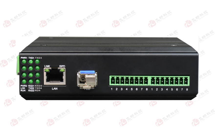 四海全讯5123-工业轨式1-4路串口服务器  (带WEB与SNMP网管)